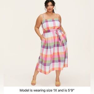 Kate Spade Pink Blue Midi Sundress